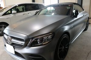 ベンツAMG C43にマットカーコーティング施工