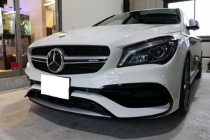 ベンツ AMG CLA45にセラミックコーティングを施工　