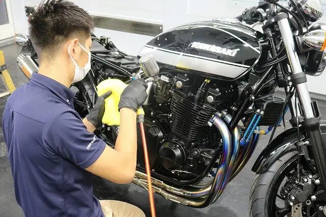 千葉県市川市　カワサキZ1100　バイクコーティング　