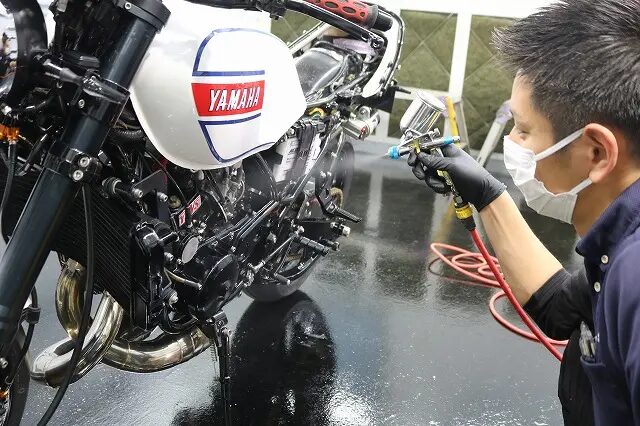 千葉県船橋市　ヤマハRZ250　バイクコーティング