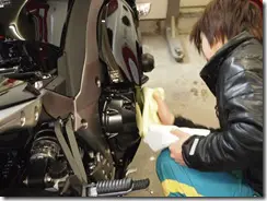 千葉県からニンジャのバイクコーティング施工