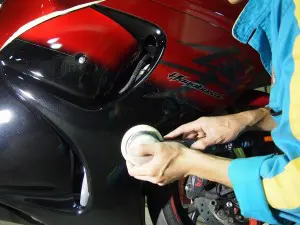 スズキ隼　バイクコーティング