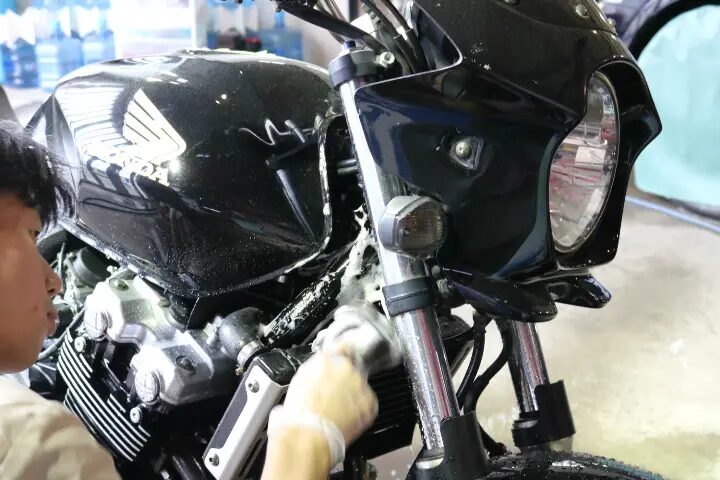 ホンダCB400　バイクコーティング