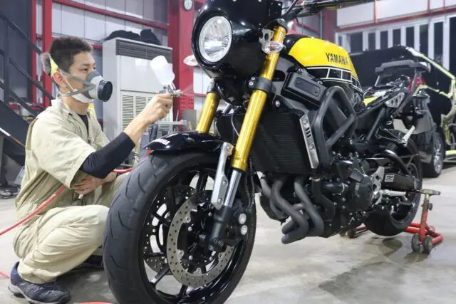 千葉県木更津市 ヤマハXSR900 スプレーコーティング　