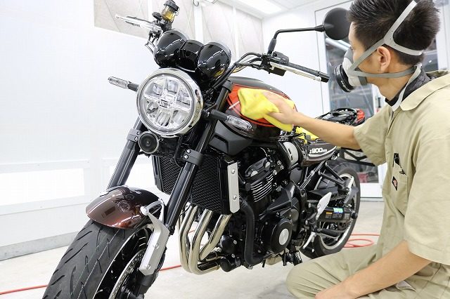 カワサキZ900RS　千葉　バイクコーティング